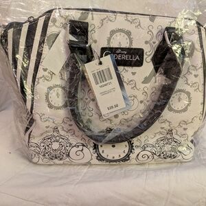 Loungefly Black and White Cinderella Tote